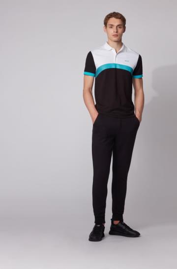 Koszulki Polo BOSS Slim Fit Czarne Męskie (Pl91789)